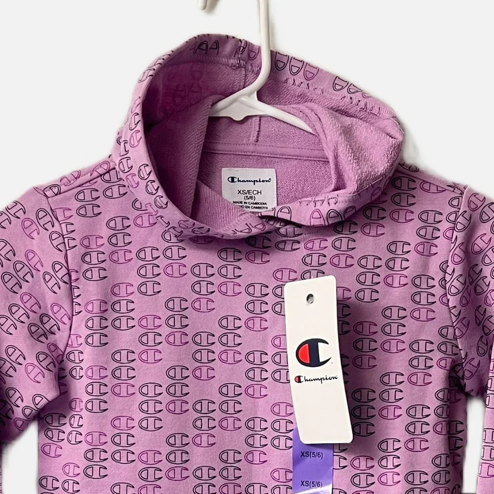 NWT! Champion Youth Pullover Hoodie Long Sleeves Girls/Water Sz‎ XSmall